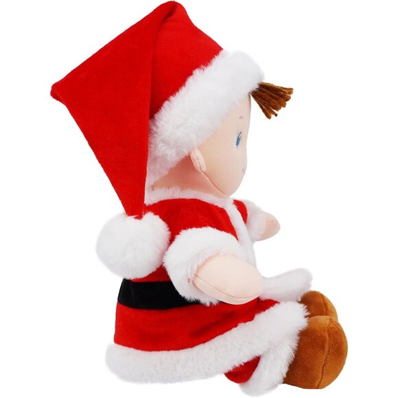 June Garden 14 Inch Soft Dolly Santa Baby Boy Doll Christmas Special Edition - Picture 2 of 5